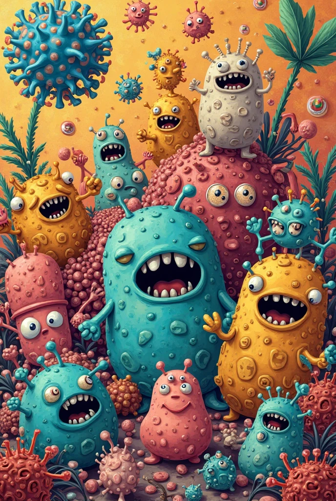 cute monsters,colorful,digital art,fantasy,magic,ultra detailed,professional illustration,chalk,poster artwork by Basil Gogos,clean DonMC3l3st14l3xpl0r3rsXL