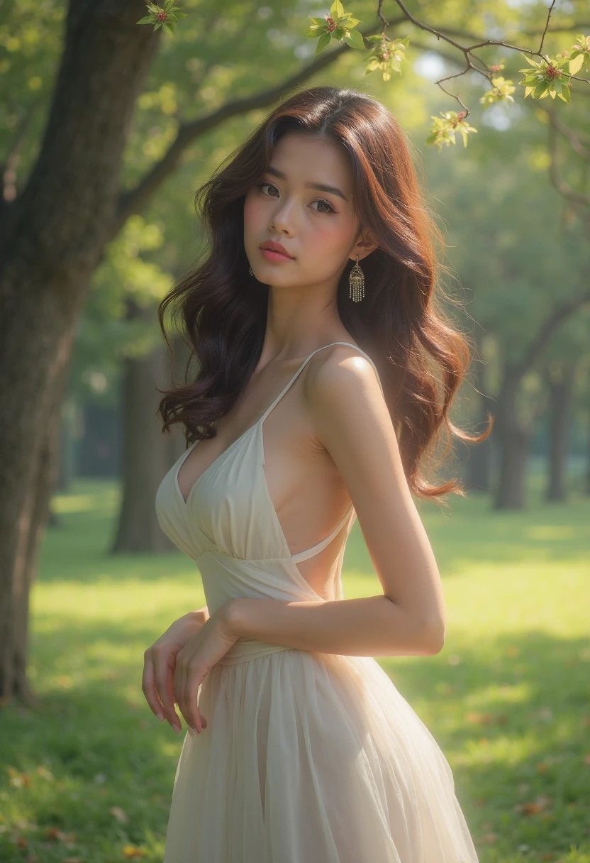 (best quality,4k,8k,highres,masterpiece:1.2),ultra-detailed,(realistic,photorealistic,photo-realistic:1.37),fashion photography, Southeast Asian Indian girl, beautiful detailed eyes, slight smile, beautiful detailed lips, long eyelashes, random hairstyle, random hair colour, stylish makeup, perky, gorgeous model, posing with confidence, sensuous expression, modern photography techniques, striking contrast between light and shadow, soft and natural lighting, pale skin tone, subtle blush, pop of colour on the lips, dramatic background with vivid colours, artistic composition, ethereal atmosphere, whisper of wind blowing through her hair, graceful and elegant posture, bokeh effects, flowing sheer dress, exquisite accessories, bold and creative fashion choices, on a rocky mountain top, raining, wet