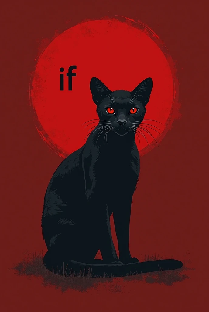 Logo with silhouette of a cat in graffiti