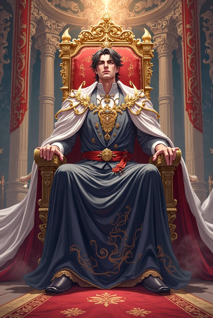 Throne room scenery,oil painting style,king sitting on the throne,Subjects prostrating,Subject's clothing details,There is a distance between the king's throne and his subjects.,BREAK,(The king is a man who has just been crowned.,A king with absolute power who looks down on his subjects,He wears clothes and a cloak befitting a king.,the king wears a crown,He is a king with a cruel personality.,anatomically correct),BREAK,A painting depicting an era in history,paint with oil paint,structurally correct,(masterpiece:1.3),(highest quality:1.4),(ultra detailed:1.5),High resolution,extremely detailed,unity 8k wallpaper,decadent,dark fantasy,horror style,fear,awe,feeling of pressure