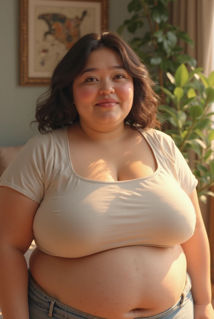 (1 Girl's breasts、Overweight、Extremely fat、chubby、sun burn、Expose muscles、Sweat muscles、japanes