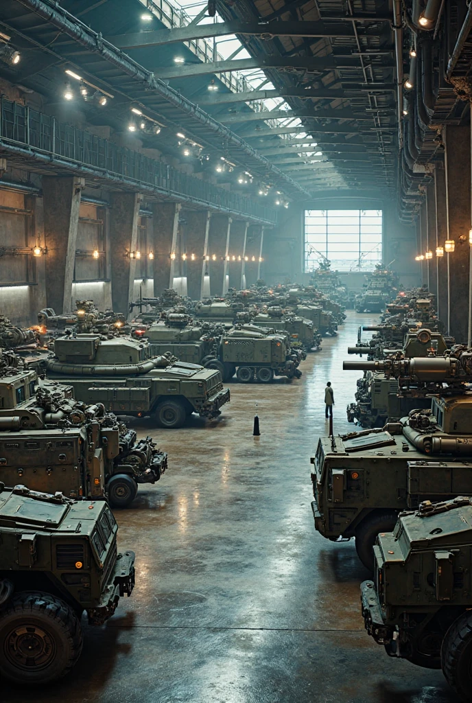 A professional workshop that repairs and manufactures Armies Vehicles