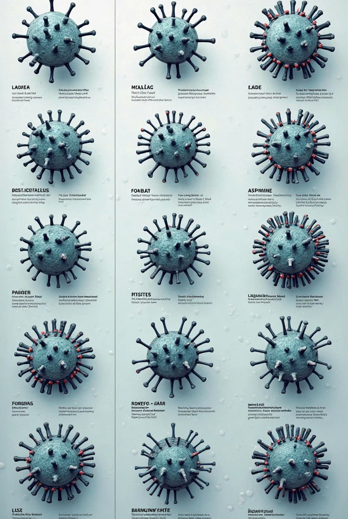 Images (Horizontal) of the polio virus 