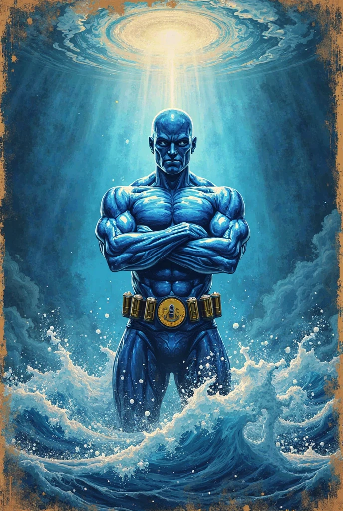 (dr Manhattan:1.1), he's glowing, standing on mars, ultra-detailed, (best quality:1.2), ultra photo-realistic, comic-accurate looking, Persian colors, empty background