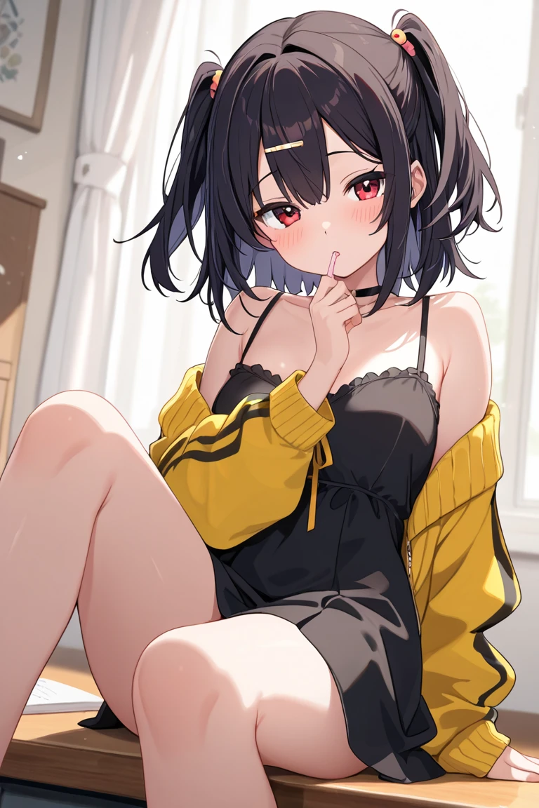 (top-quality,High resolution,(Ultra high definition,4K), (Ultra High Resolution,8K),masutepiece:1.2), (Perfect Anatomy,Anatomically accurate), (Angle from above), (Soft lighting, 光线追踪), (Two cute high school girls), (Put your hands on your face), ((Sitting on a sofa in the lobby of a luxury hotel and opening your legs)), (Sheer turtleneck), cleavage of the breast, (Mini Pleated Skirt), (Crisp double eyelids), (fascinated expression),(Large breasts:1.3), NSFW,(Soft skin), (Photorealistic), (Glowing skin), (colourful hair)
