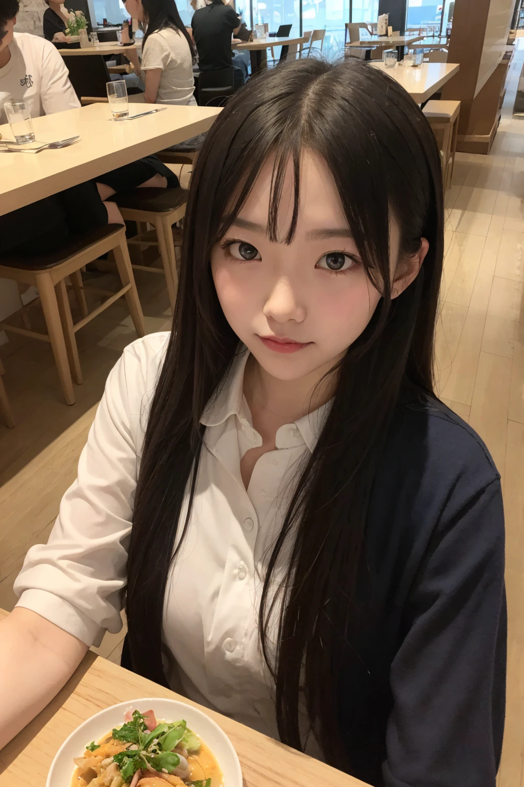 15yo student、Lori、childish、Colossal tits、Colossal breasts on the verge of bursting、black suits、Job hunting、Face-to-face、