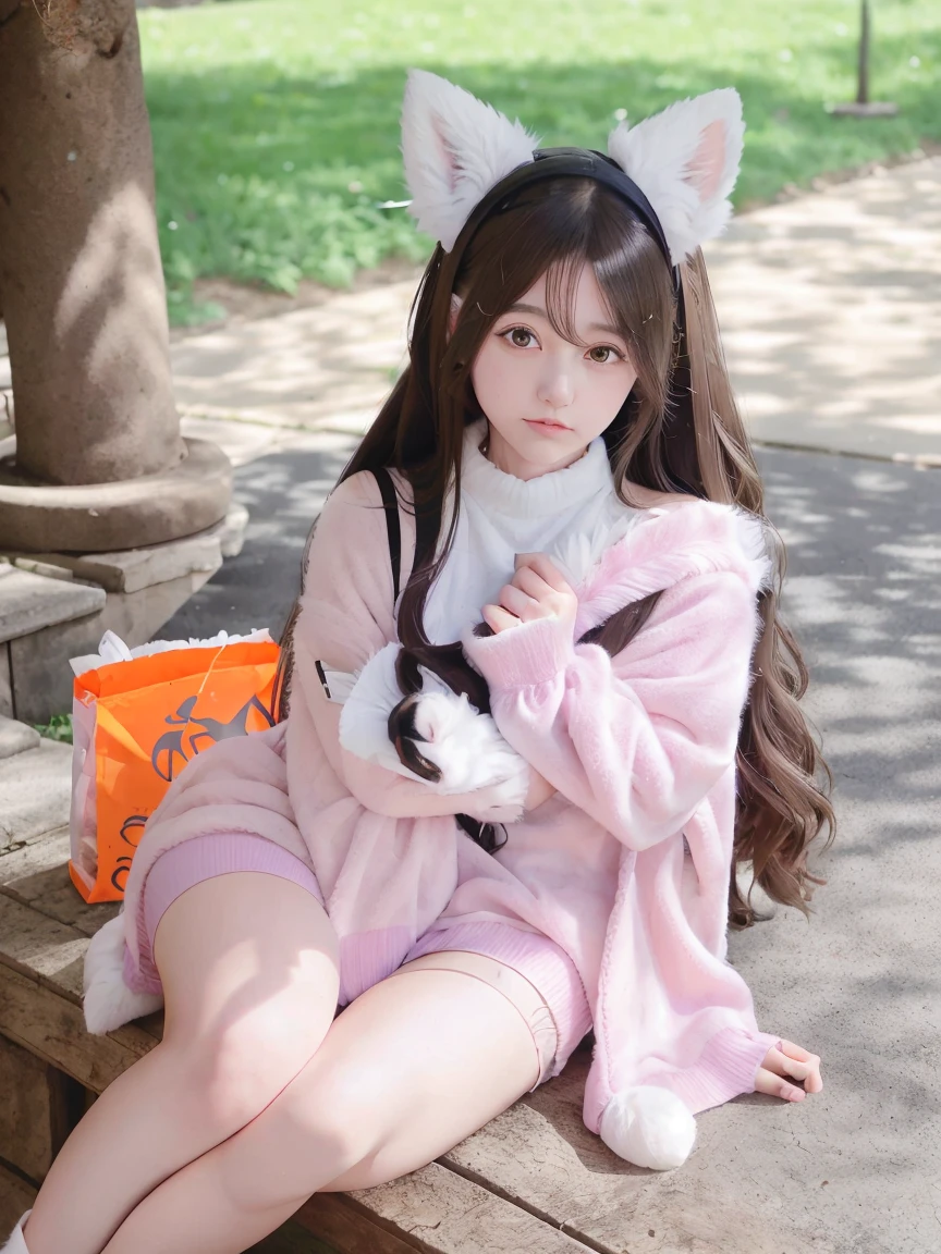 a woman, (wearing oversized_sweater, bunny_ears_hat:1.3),(red bunny_ears:1.3),
good hand,4k, high-res, masterpiece, best quality, head:1.3,((Hasselblad photography)), finely detailed skin, sharp focus, (cinematic lighting), soft lighting, dynamic angle, [:(detailed face:1.2):0.2], medium breasts,(((in a bar))), <lora:betterCuteAsian03:0.3>,   <lora:oversized_sweater:0.5>, <lora:bunny_ears_hat:0.5>