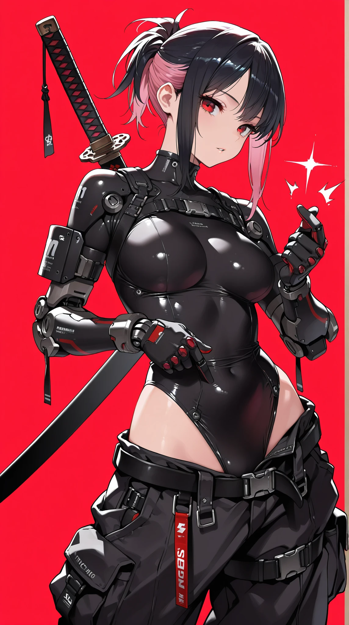 Highest image quality, outstanding details, Ultra high resolution, (Realism: 1.4), best illustration, I prefer details, very tight 1 girl, with a gentle and beautiful face, naked , beautiful breasts, no bra, wearing high-waisted latex tight shorts, view from below, square hairstyle, holding a gun, walking on the road, background - high-tech light scene of the city of the future.