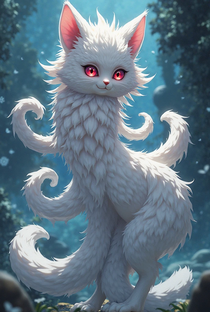 Furry, white fur, super cute face, fur red element, shining T-shrt, beautiful light and shadow, ambient light, super detailed fur, volumetric light, solo, female, full body, --auto --s2