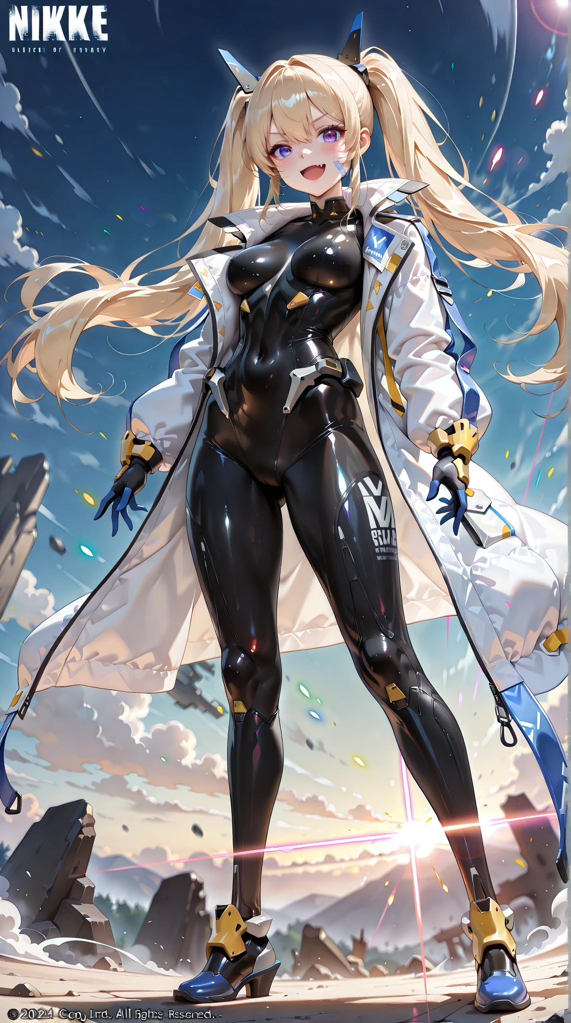 ultra-detailed, Explicit, Beautiful body, Beautiful Nose, Beautiful character design, perfect eyes, perfect face, ultra highres, 4K, beautiful legs, perfect legs, Nice hands, Perfect hand, Masterpiece, Best Quality, Highly detailed, illustration, absurdres, street fighter, doll suit, shadaloo doll, dollsuit, 1girl, solo, expressionless, blank eyes, looking at viewer, red gloves, emotionless, black latex, corrution, mind control, female combatant, full body, hypnotized, unhappy trance, full body suit, ribbed bodysuit, both arms at side, obey, perfect female body, extremely glossy latex, hypnosis, hypnoLora, empty eyes, Mind control device, poses, submissive_pose, Slave, hat, necktie, sitting up straight, sitting, sitting at attention, hat, necktie, belt, latex, ribbed bodysuit, thighhighs, garter belt, Fighting Stance, extending the right arm from the shoulder into the air with a straightened hand, nazi saluting, military, military saluting, salute, thigh boots, Perfect anatomy, perfect hand, perfect finger, Yu-Gi-Oh!, Divine Grace - Northwemko, grey hair, grey eyes, staff, ling hair
