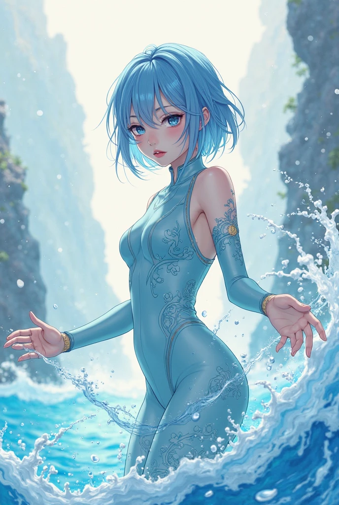 RAW Photos、Turquoise Hair,Dual Horsetail,sexy,Adorable,Small eyes、Expressionless,Official Art,unity 8k wallpaper,Very detailed,Beautiful works,Highest quality,Realistic,Photo level、Highest quality、Best image quality、masterpiece、Girl in a leotard、Super High Leg Leotard、Leotards that expose a lot of skin、Cute face、Beautiful expression、Small breasts、Transparent full body image、sexyに見える、16talent、Short Ponytail、Floating Leotard