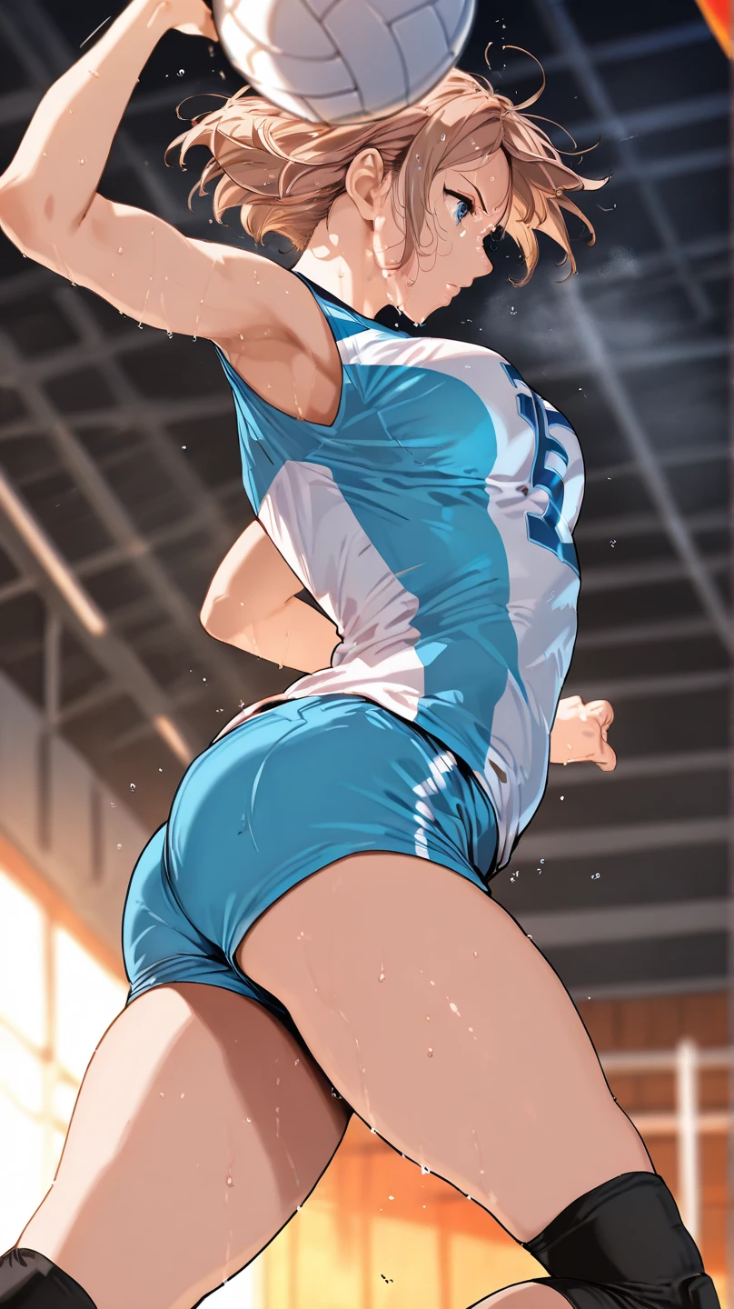 Mujer tomboy, showing her vagina through her shorts, teen