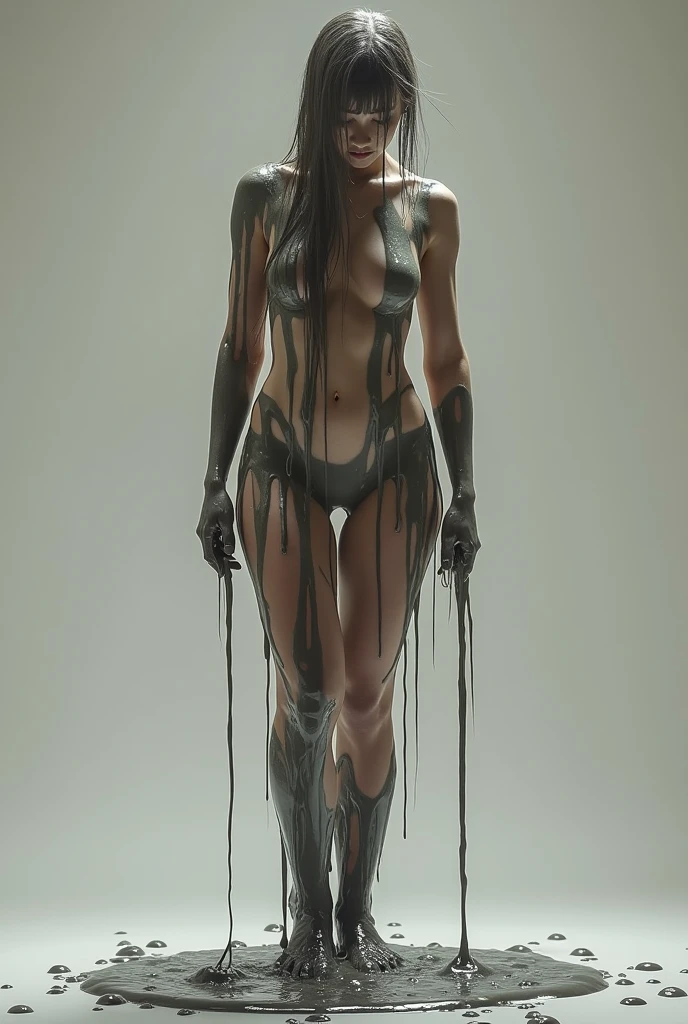 obra-prima inspirada em hellraiser, h. P. Lovecraft e Evil Dead 2013, realista de corpo inteiro ((corpo duro perfurado)) fotografia de duas jovens magras malvadas, No clothes skinny skinny young two evil females with pierced hard body ((two skinny young skinny young female evil, corpo inteiro perfurado)), decomposition, Dark black liquid of the decomposing body, 12k resolution, body full of two cute young skinny scary scary evil female psycho monster young bat with bright translucent pale ghostly dark evil skin hugging close without clothes decadent black-blue liquid body with piercing, very intricate facepaint scary bodypaint full pierced with dark liquid out, Detailed bright ghostly dark liquid coming out of the eyes, emo magro maluco maluco, cabelo escuro azul claro e verde claro, e o mal assustador perverso sorriso azul, cena sombria escura em casa assombrada muito assustadora, ultra-detalhado, ((arte sombria)), Pântano of horror, whole body view, head to toe, UhD