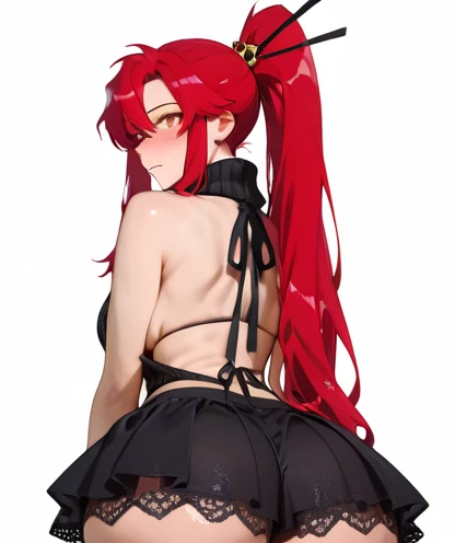 sisro, anime, ahoge, (((doing yoga))), a woman, ((long red hair which covering her right eye)), green eye, black hair ornament, black adventure exposing body top, midriff, black gauntlets, black shoulder pads, teenie black jeans, black long stocking boots, 8k, 16k, trending on pixiv, fanbox, skeb, masterpiece, detailed face, smooth soft skin, beautiful intricate colored hair, digital painting, medieval fantasy background, <lora:sisro:0.4>