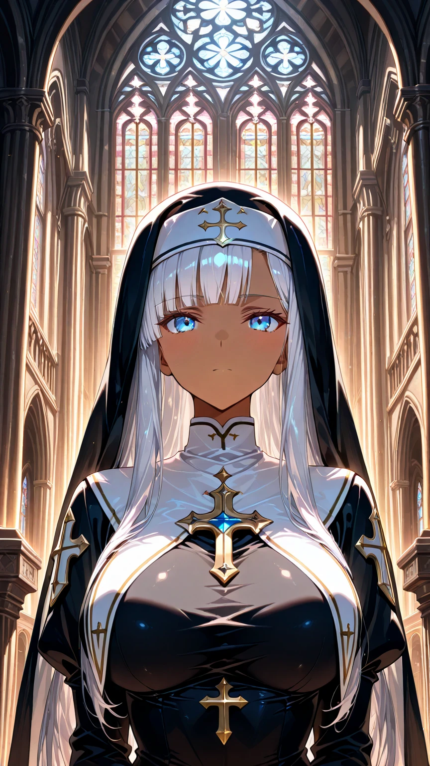 Masterpiece, Best Quality, 1 girl, illustrious (maiden&#39;s glow lily) (blue lane), by white, very long hair, Blue eyes, Hair ornaments, old, neckline, chinese dress, Chinese clothing, official alternative costume, white thighs, garter straps, short sleeves, chinese comment, lantern,