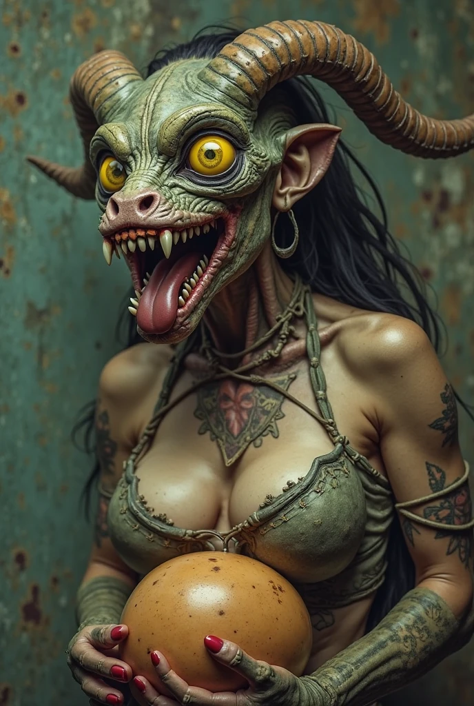 Numerous award-winning masterpiece, with incredible detail, textures and maximum detail), (hyper realistic:1.4), (full-body image:1.6),(beautiful female oni warrior:1.7),( sitting in seiza pose:1.7) (thick curvy and mature body yet muscular:1.5), (reddish fair skin tone:1.3), (wearing off shoulders kimono1.2), (2 long oni horns:1.44),(pointy ears)(white long hair blown by the wind:1.2) (wind effect)  (best quality real texture skin), (finely detailed true circle eyes), (finely Detailed and beautiful face that is out of this world:1.6), (The challenging look of the proud warrior), (She has serious gaze in  her eyes and a grin on her face:1.3), (Beautiful eyes that sparkle and shine), (Dramatic Light),(A majestic sight), (((dramatic photo))),(Sunny), ((dramatic pose)), (flamboyant photo), (golden hair),  epic realistic, faded, art, (art station:1.5), cinematic, ((neutral colors)), (hdr:1.5), (muted colors:1.2), hyper detailed, dramatic light, (intricate details:1.1), complex background,she want to invite a man.40yo woman seeking encounters for dating application,