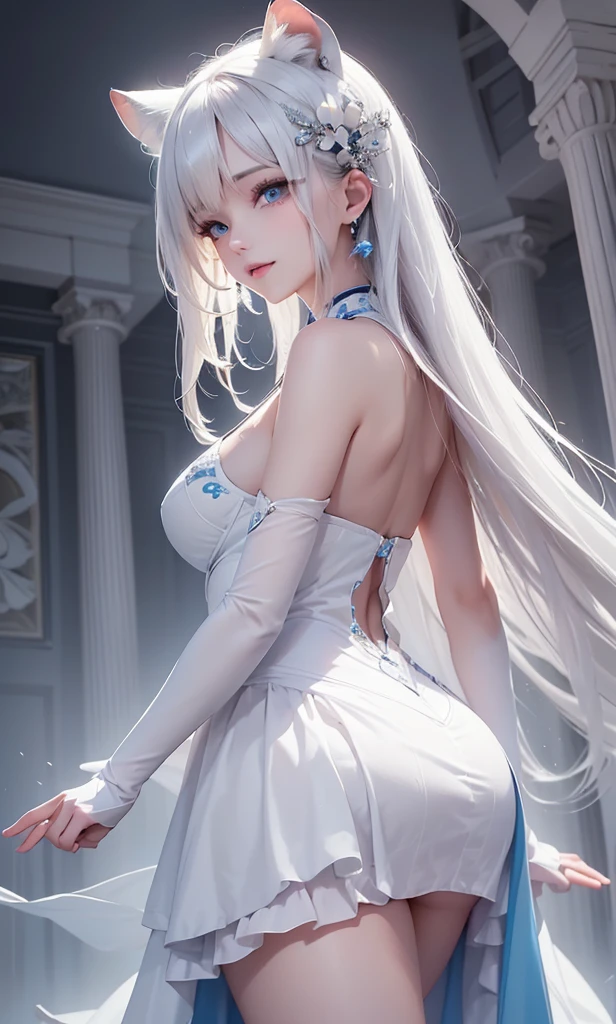 ((Masterpiece, Best high resolution quality),(Dreamy atmosphere and soft lighting),(1 character),(Mysterious expression and Elegant Pose),(flowing hair and bright eyes),(Magical costume and Delicate Details) )