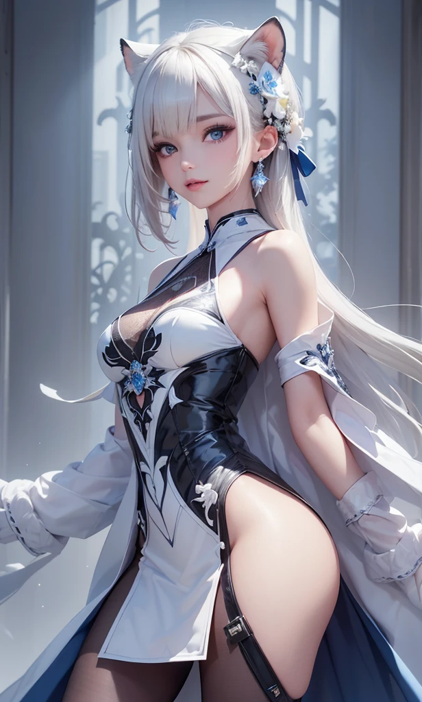 Painting of a woman in a white dress with a blue bow, pintura de personagem bonita, Arte no estilo de Guweiz, donzela bonita, No estilo de arte de Bowater, fantasia arte vitoriana, Guweiz, Alexandra Fomina Artstation, arte de personagem impressionante, Guweiz em Pixiv ArtStation, retrato da princesa, arte do personagem charlie bowater