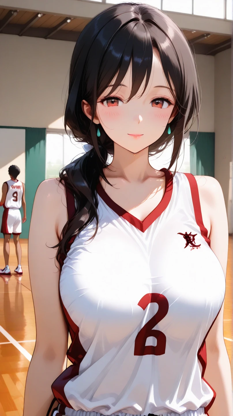 (Best quality:1.1), (Masterpiece:1.2), 5 girls,track suit,are standing,Highqualityshadow, Beautiful detailed, Beautiful face, Detailed eyes,Depth of field, A high resolution, Best shadow, Best illumination, Kizi, view the viewer, (Five-color hair:1.3),Brush cut,extra very short hair, Blunt bangs, Long hair, Black eyes, Shy, Large breasts, Miniskirt, Volleyball hall,inside in room,Exercise posture, Sunburn,Boo marker,cleavage,looks into camera,ssmile,closeup cleavage,Superskirt