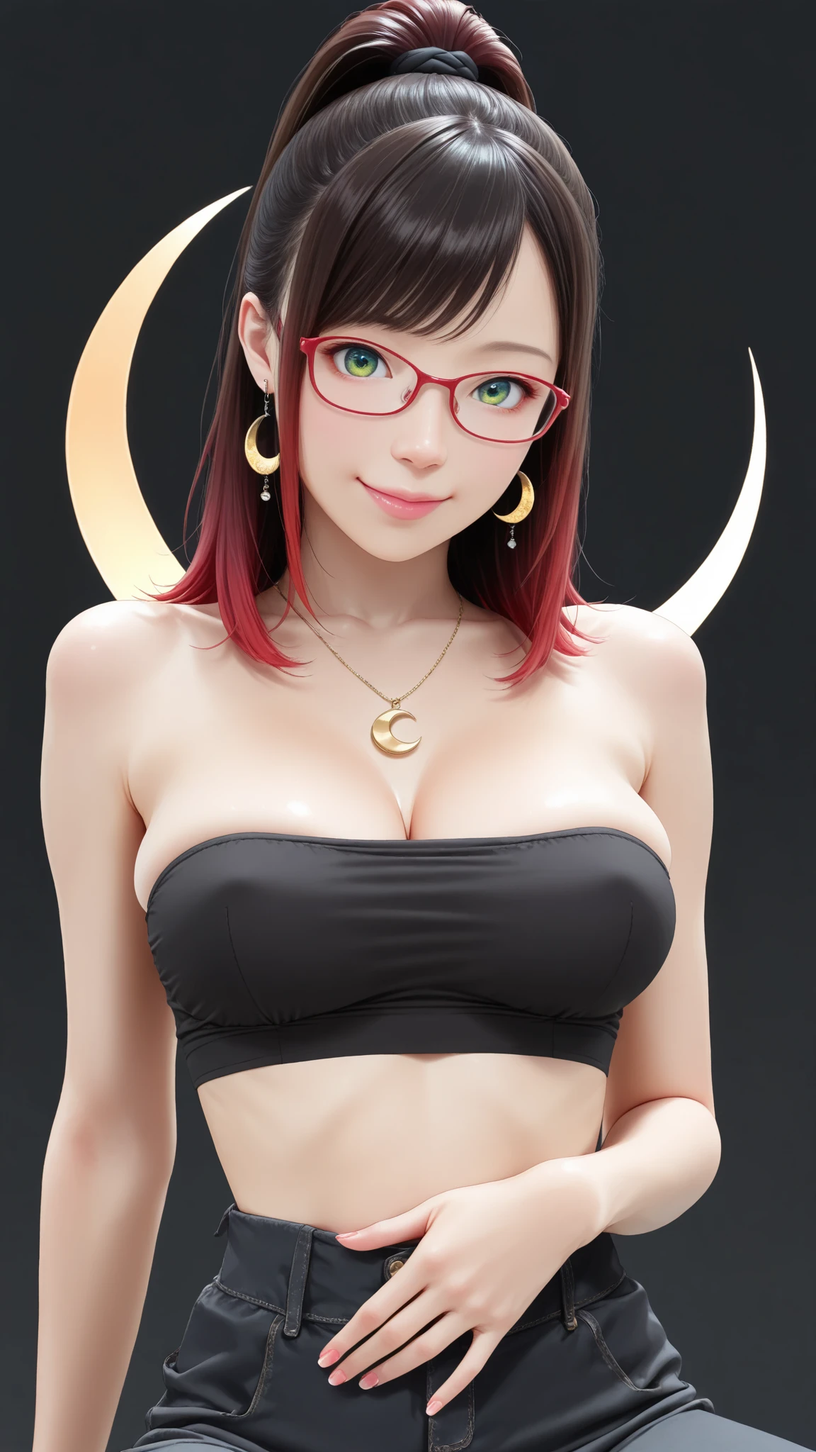 Are you okay、(best illustrations)、8k UHD resolution、intricate details、highest quality、realistic、super detailed、best lighting、best shadow、soft lighting、ultra hd、Super realistic、Tyndall effect、Photoreal、(high detail skin:1.2)、 (intricate details, compensate, Pueros face_V1:0.5), (Beautiful and delicate face in every detail, Fine, beautiful and delicate eyes, perfectly proportioned face, high definition skin, fine skin, Optimal ratio of 4 fingers and 1 thumb, arm under chest, red tattoo on lower stomach、Wow wow, wide hips, smooth abdomen, skin is thin and thin, __fashion__, __hair__:1.25)、Digital single-lens reflex camera、 absurd、1 Beautiful devil woman from hell, デヴィッド・ホックニーとアルフォンス・ミュシャによる超realistic女性のポートレート, Portrait of a seductive woman、fantasy art, Chinese humanoid、chinese actress、dungeon、dragon、devil&#39;s palace、devil&#39;s torture chamber、night、dark style 、in the dark、(detailed spooky background:0.8), magic、 1 girl、evil nun、dark necromancer、Succubus、devil&#39;s daughter、Umi Shinonome、bat wings，(((devil&#39;s horns)))、 ((((giant glasses, otaku glasses, thick glasses, round glasses)))),(((big breasts)))、(devil&#39;s tail)、(red eyes shine:1.6)、Red eyes have very clear and detailed makeup, The eyes are made up very nicely, ((red eyes:1.0)),intricate tattoo, demonic intricate tattoo, thigh tattoo, body tattoo, masterpiece、the most beautiful face、baby face、cute smile、A captivating body with plump and beautiful red lips、devil&#39;s enchanting body、devil style、enchanting black magic costume、(((A shiny red snake coils around her body)))、The long-haired、Braid、Black hair、Ponytail distortion、, Ponytail with a bow tied at the back of the hair, beautiful expression、body up、big breasts emphasis、bust,  super tight chest, Breast augmentation surgery, Breasts are very big and round,tight waist、wide ass、 low key, cowboy lens, (black phoenix dress: 1.0),  devil&#39;s crown,  bright red jewel necklace、Jewelry Gwise,  wearing black mesh socks,Wearing light red、nffsw, nffsw, Meeting beautiful girls, look at the girl&#39;s body,