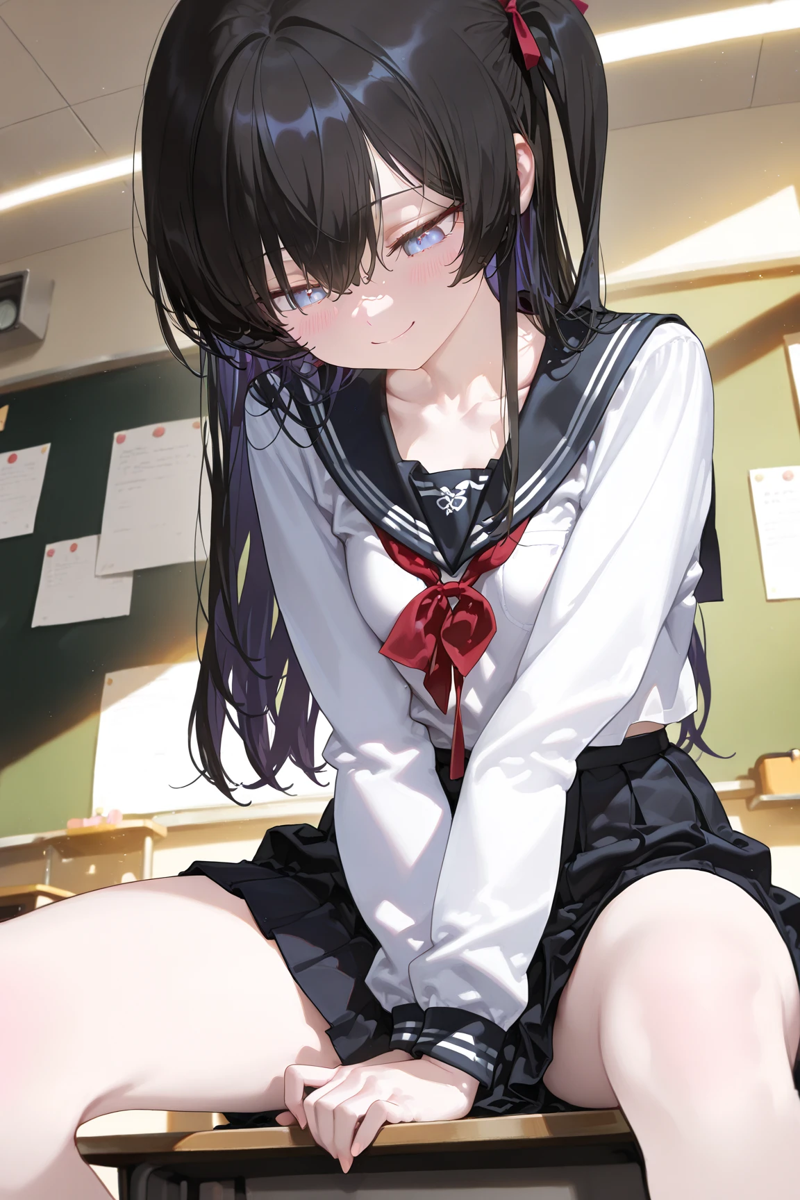 from the front,Pay attention to the panties,Quality underwear,No underwear,Flat Chest
,break,
Nico Yazawa, Flat Chest,Black Hair, (Red eyes:1.5), Twin tails, hair bow, bow, red bow,
,break,
Improve, shirt, Plaid, bow, blush, white shirt, hair ornaments, Manicure, Plaid skirt, bowtie, Pleated skirt, Cleavage
,break,
despise ,Disgusted face, Disgusted face,Unpleasantness,Frowning,distress,Frowning,rage,,{{{Scary:1.5}}},{{{Grit your teeth:1.1}}}, Looking down at the viewer, {{{Shadowed face}}}, masterpiece,Absurd, Beautifully detailed face
,break,
,Squat,Looking down at the viewer,Squatting,
((Tabletop,High resolution)), Tabletop, Highest quality, , Absurd, Perfect Skin, Detailed skin texture, Ultra-detailed, 8K, Intricate details, Beautifully detailed face,High resolution, One girl ,from the front.
indoor,locker room