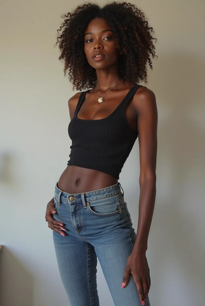 skinny girl with dark skin