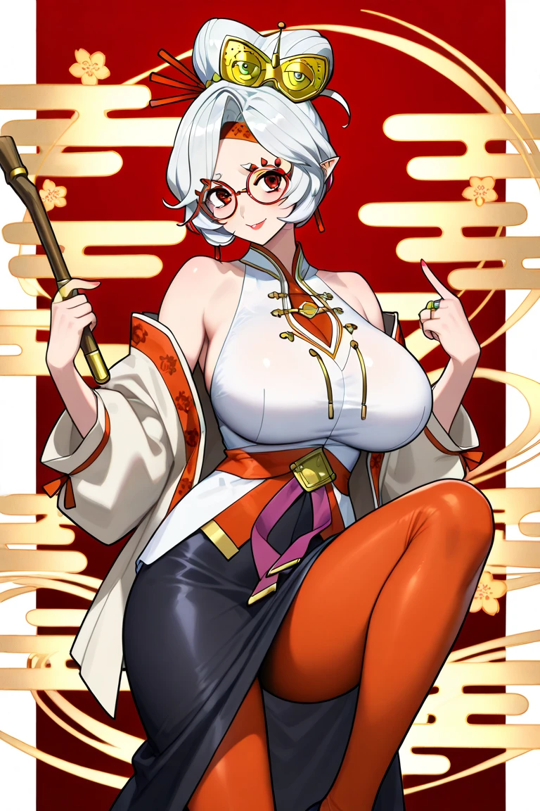 ((best quality)), ((masterpiece)), (detailed) perfect face, thicc woman , beautiful face , thicc girl , widest hips , thick neck, thicc , thick body , thick thighs , huge large breasts , her body is thicc , full body view , dark-black room, black bokeh background, thight dress , wearing sneakers, short hairstyle, diamond necklace, wearing a watch, tall woman, restore face, white skin , longest thight pants , glasses , cold vibes, , 4k resolution, japanese goddess