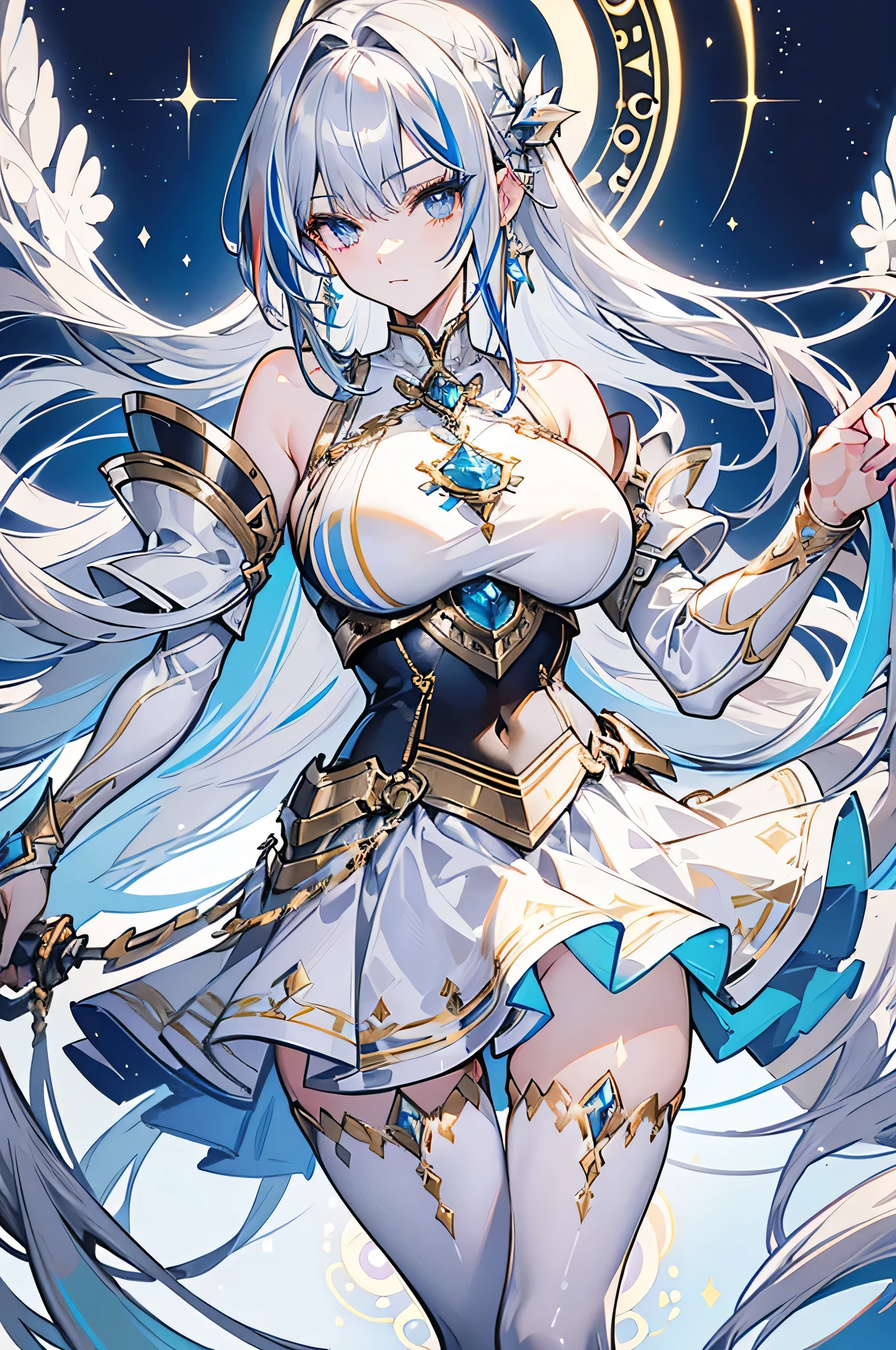 In a mesmerizingly vivid digital anime, a majestic centaur girl of ethereal beauty gallops through a mystical forest. The image captures the creature in breathtaking detail, with shimmering silver fur, flowing mane of iridescent colors, and eyes that sparkle like twinkling stars. The intricate digital painting showcases the centaur's elegant form and graceful movement with stunning realism, evoking a sense of wonder and enchantment. Each pixel is carefully crafted, enhancing the otherworldly and divine essence of this mythical being.