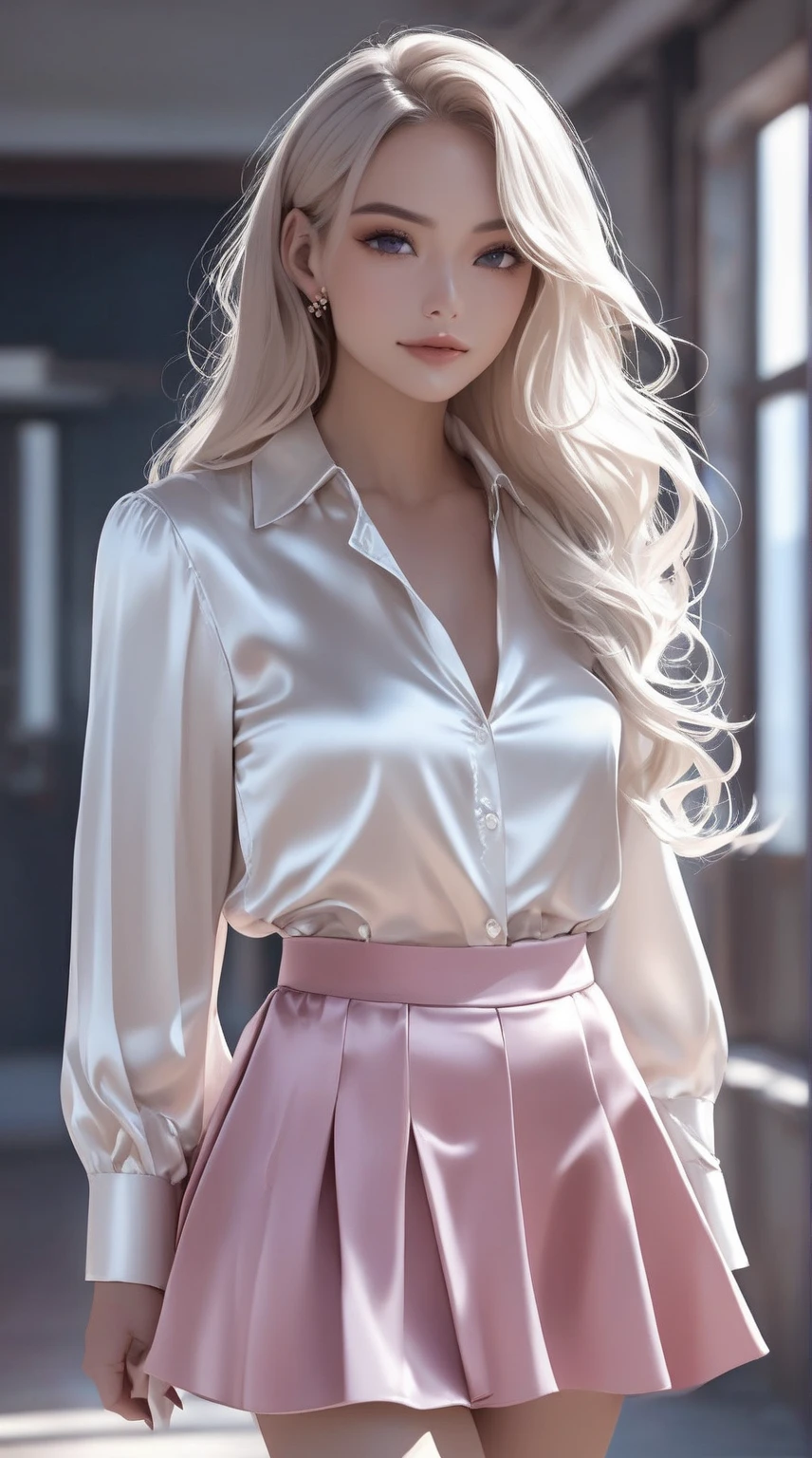 ((highest quality)), ((masterpiece)), (detailed), Single-lens reflex camera、Reality、whole body、wallpaper、Attention to detail、Attention to detail、Serious look、Well-proportioned face、Ultra-high resolution、Ultra HD、Perfect proportions、Tight waist、Blonde Hair、Blue Eyes、Beautiful Hair、Beautiful Skin、Beautiful white skin、Glossy pink lips、russian actresasterpiece:1.3), Best image quality: 1.3, Rough hairstyles、Cleavage:1.2、Bust Size:1.2、Actively moving、Stylish clothes、Beautiful necklace、Unreal,Playing with a kitten