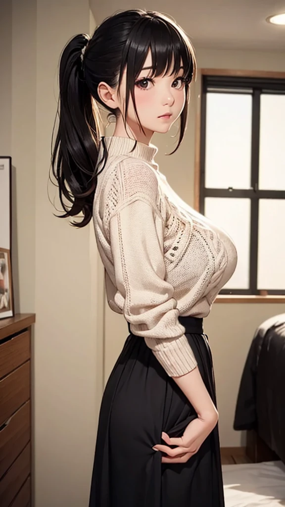 8ก, highest quality, Very detailed, Highest Resolution, (Realistic, Realistic photo:1.37), High-resolution RAW color photos, Professionally arrested, Large file size, Very detailedな美しい女の子, Very detailed face, Finely defined eyes, expressive lips, Perfect Anatomy, pretty girl, Realistic, Knitted sweater, jeans