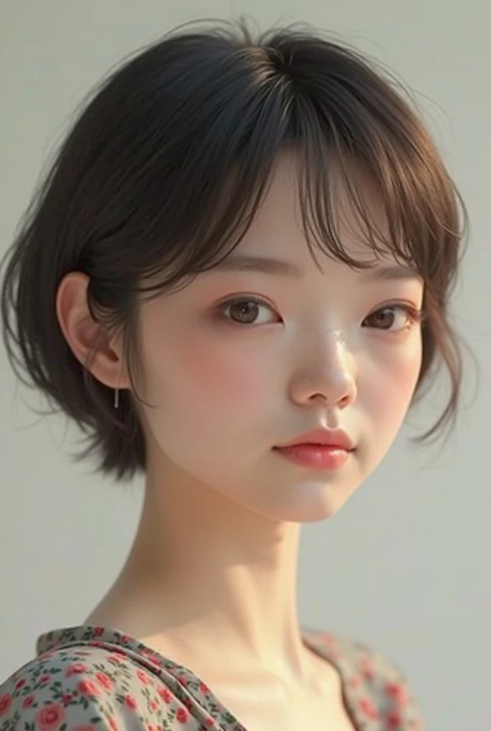 Highest quality ,8k.masterpiece,Ultra-high resolution,(Photorealistic:1.4), 1 girl, View your viewers,Very fine grain definition、 japanese famous actress, very beautiful,cute, Cinematic, 135mm lens, f/ 1. 8, Sun light,Natural Light,Color temperature 3000K,8k, In downtown Japan, Pause、16 years old、(Smaller School Swimwear:1.2)、Parting your bangs、Short Bob、Flower Hairpin、Small earrings in the ears、(No thinning:1.8)、(Light freckles:1.2)、pores、(Front-light strobe:1,2)、Daytime Synchronization、