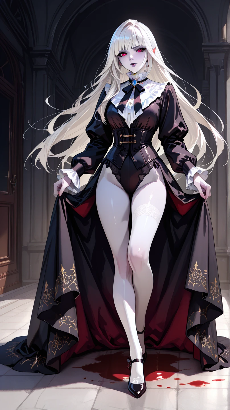 Gothic, huge chest, tall woman, curved, f, long hair, christian, alone, catholic, latin cross,, forest city, plants, walking, smile, smile, ,fur clothes, wizard, medieval, village,tights, portrait, long skirt, long dress, flip-flops, , huge breast, , , 1gir,1character, walking,long skirt, red eyes