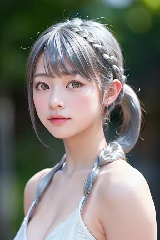 (Silver Hair))、((short hair))、Fox Ears、(())、、Very detailedな顔、Pay attention to the details、double eyelid、Beautiful thin nose、Sharp focus:1.2(Highest quality, masterpiece:1.2), Ultra-high resolution、One person、stand.Japanese genius、Pool Class、Teen、Puberty、(Nachool Swimsuit)、 Something is wrong、, Very detailed, Realistic, P金traiture, Bright col金s, Fine sentences、Wavy Hair、Black Hair、bangs、One is a ponytail、Or pigtails、Hair accessories such as ribbons、Nogizaka Idol、A little blush、Beautiful and kind eyes、Strong smile。、Proactively、&#39;you&#39;、the body is slim、Bust A cup、Powerful and sexy images。Baby Face、relax、Victory smile 、、Non-NSFW images、Her parents are watching off-camera.......。Everyone is safe......。、(Full body image)