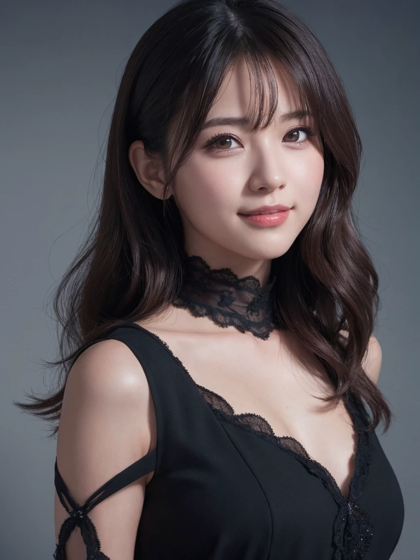 8k, Ultra-high resolution, Highest quality, masterpiece, 三分割法によるphotograph,Surreal, photograph, 1 Girl, (16 years old:1.3), pretty girl, Cute Face, Beautiful eyes in every detail, 細かくdetailedに,masterpiece,One Girl:1.2, Japan Female Announcer,extream close up,sad,streaming tears,Long black hair,Short Hair,Messy hair,(black suit:1.3),mourning clothes,(印象派の美しい少女のPortraiture), (Gray background:1.3),(Impressionist light and colour),Realistic Skin, Perfect and beautiful face ,完璧でCute Face, Skin with attention to detail, Perfect limbs、Narrow waist,Looking at the audience、beauty,Long neck,clavicle,(((Ideal body type))),A cup small breasts :2,Portraiture:2,Perfect Anatomy,鮮明なdetailed,detailed,Surreal,Light and shadow,spotlight