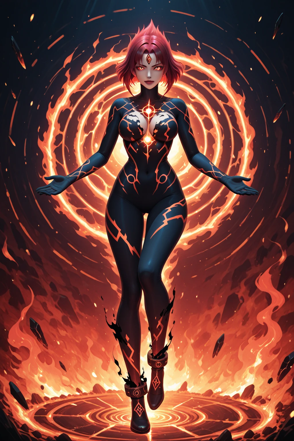 (masterpiece),(Best image quality),highest quality,(Very detailed),4K,(8k),  A strange female monster that devours the sun and summons darkness.,Overwhelming sense of strength, fear