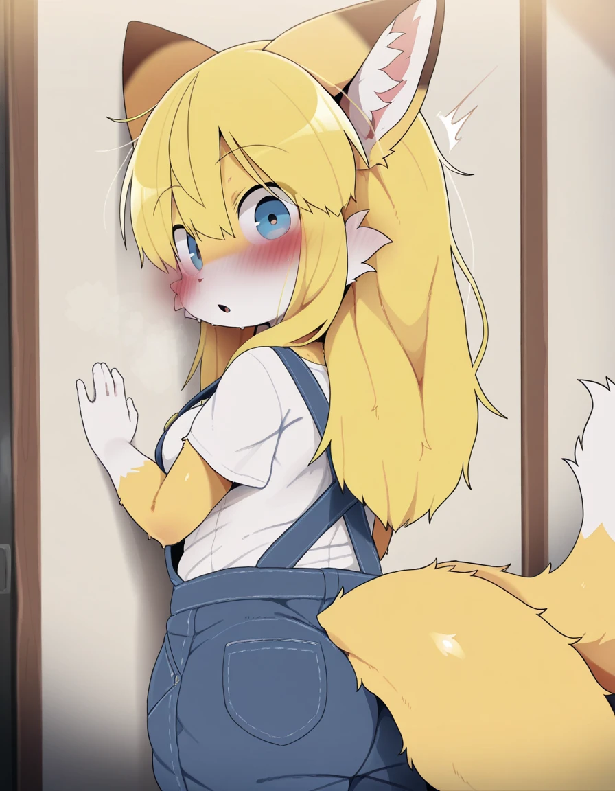 Anime. 1 girl. Baby. Kitsune. Blonde. Long hair. Blue eyes. Beautiful eyes. Perfect eyes. Expressive eyes. Ideal face. Ideal anatomical body. Beautiful long legs. Beautiful body. Beautiful nose. Fox ears. Fox's tail. . Embarrassment. Blush. Beautiful character design. Shiny skin. Dirty tunic. Torn Tunic. Slave. Collar. Shackles. On a chain. No panties. Barefoot. Ugly hair. Tangled hair. Disabled person. Paralytic Sitting. Disabled carriage. Hands on crotch. Urinary incontinence. Wants to pee. I need to pee. A strong, desperate urge to pee. He squeezes his crotch tightly. Rubbing the crotch. Slight forward bend. She peed herself. Middle Ages. Fantasy. City. Town Square. Showcase of slaves in the center of the square. Slave market. Tears on eyes. Cry. Snot flows from the nose. Whole body. nsfw. Official art. Extremely detailed CG Unity 8k wallpaper. Ideal lighting. Ultra high resolution 4K. Super detailed 8K. A high resolution.