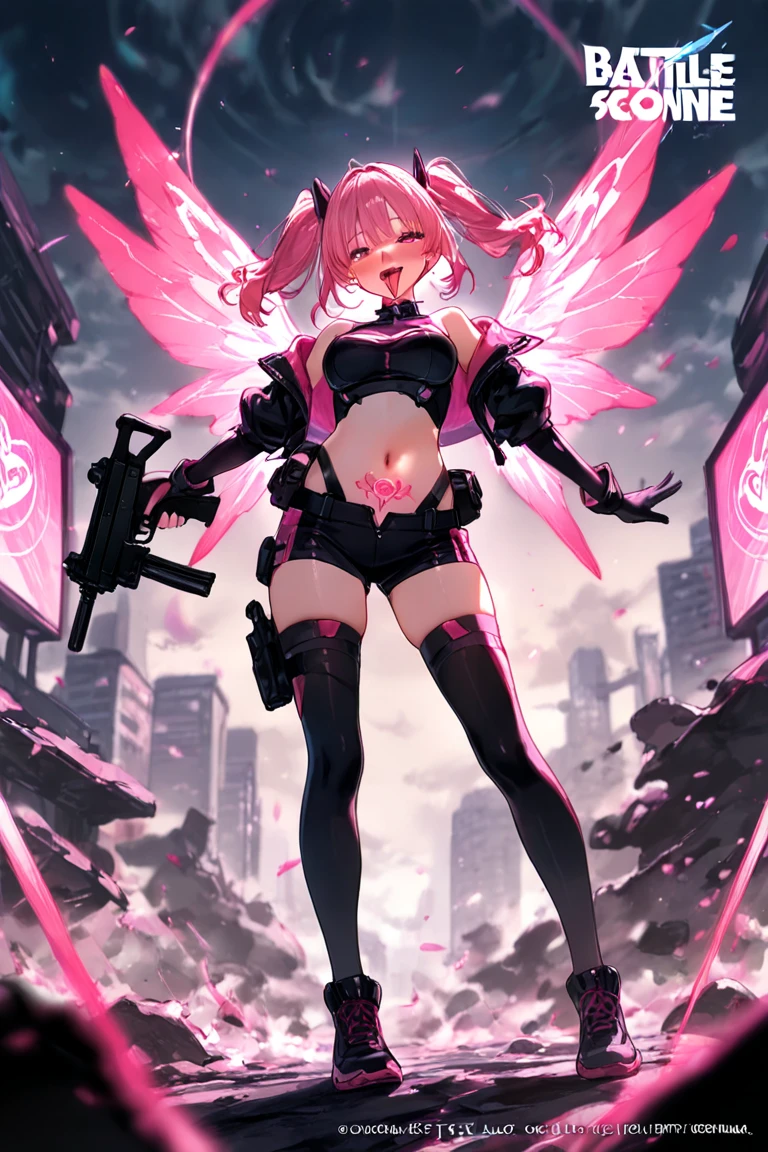 A gorgeous cyber punk female angel, looking at her back, pink wings, cyber punk style, colourful, 4k, stable diffusion, inspired by Chen Yifei, inspired by Kanō Hōgai, very beautiful cyberpunk samurai, japanese inspired poster, inspired by Zhang Wo, inspired by Wu Hong, inspired by Wu Bin, inspired by Wu Li, female samurai, inspired by Miao Fu, inspired by Du Qiong