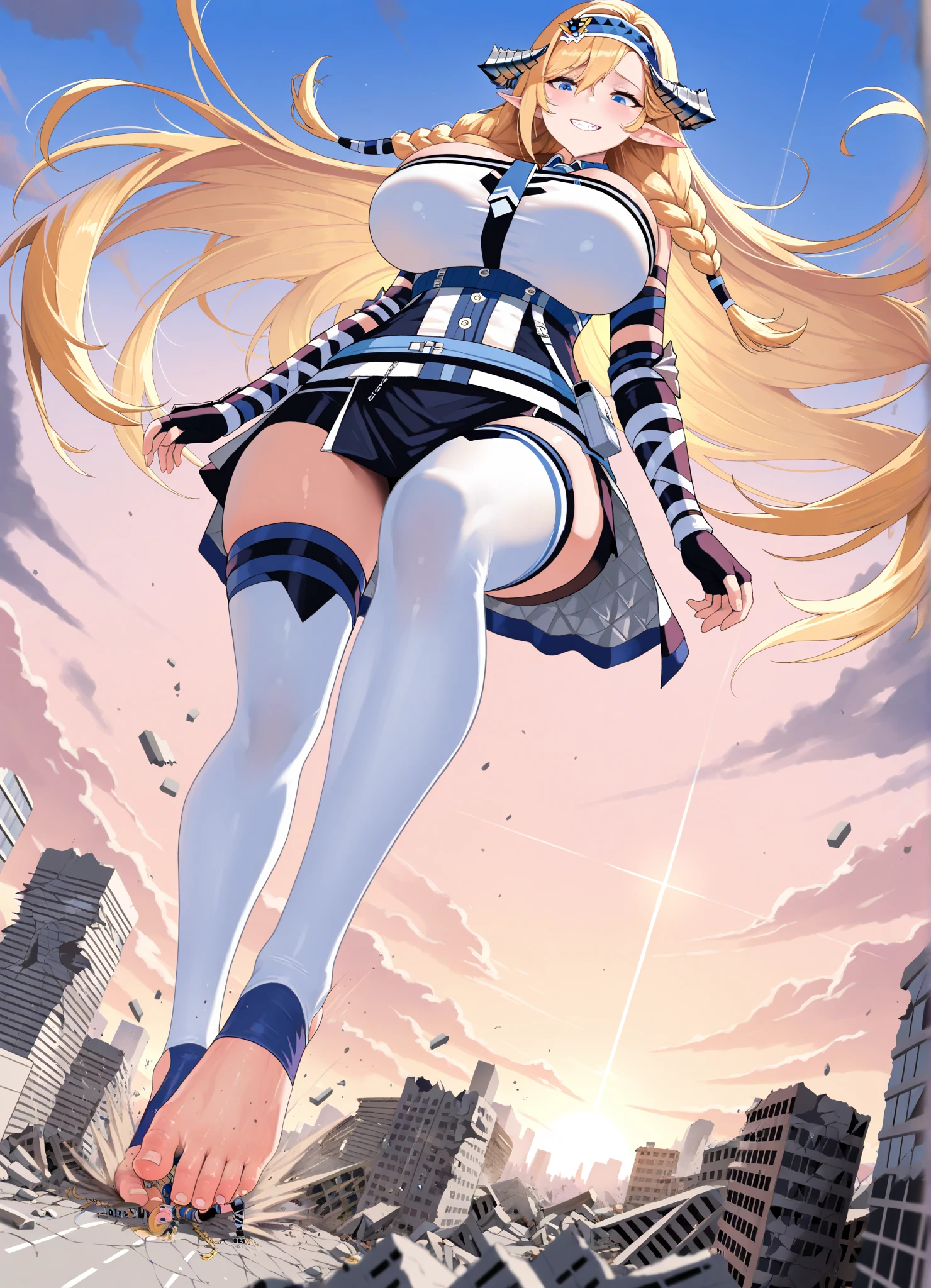 highest quality,detailed description,Full body Esbian,full body,Leotard sneak peek, kung fu pose,dramatic,spread your legs,sweaty, masterpiece, highest quality, Super detailed, GSC Chairman, Hello, colorful hair, hair above one eye, blue eyes, single blade, bangs, large clothes, yellow jacket, wide sleeve, sleeves go over wrists, gray leotard, Grey pantyhose, boots, one leg pantyhose, thigh strap elegant, 1 girl, cute, blushed, looking at the viewer, beautiful eyes, beautiful background, particles of light, Light of the sun, dramaticな照明, outside, shiny, realistic, highest quality, Super detailed, get used to it, scenery, beautiful and detailed eyes, thin hair,