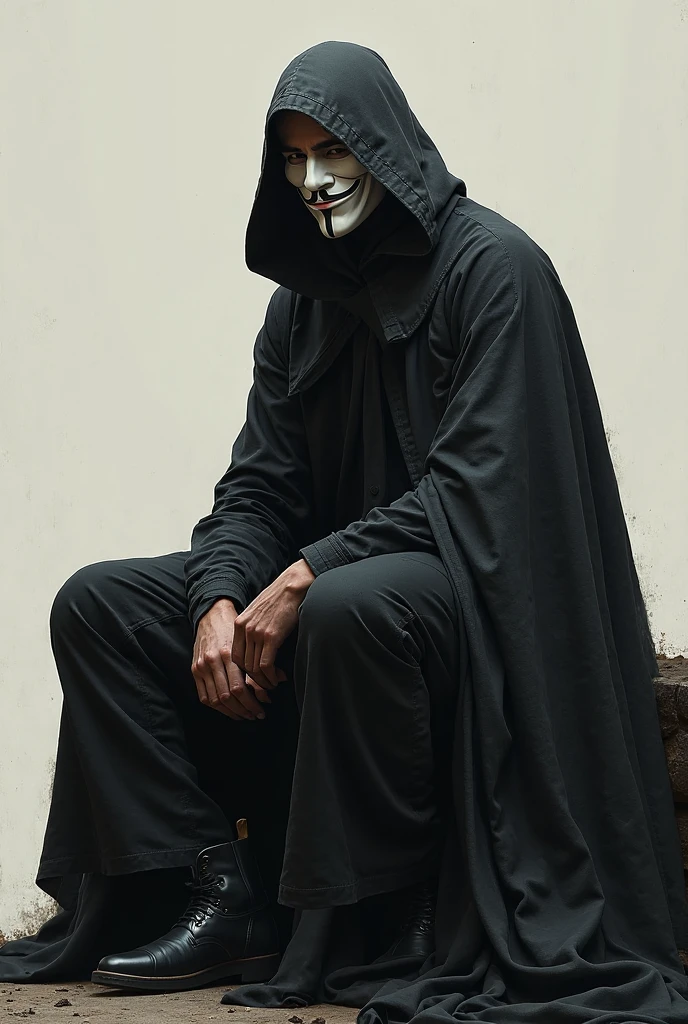 a man sitting on top of a pile of skulls, cyberpunk jungle background, unreal engine character art, anonymous mask, an edgy teen assassin, artgerm ; 3d unreal engine, ( ( character concept art ) ), mmorpg gameplay, antifa, cloaked woman, anonymous