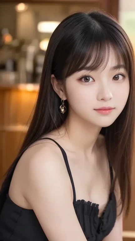 tmasterpiece,top-quality,offcial art,hight resolution CG Unity 8K 壁紙の女の子,Very delicate beautiful,超hight resolution,(realisticlying:1.4),Golden Hour Lighting,(full body Esbian),in class room,(Platinum Shorthair:0.8),(Pretty eyes),looking at viewert,facing front, ssmile,Petite bust,high-school uniform,neck tie, tmasterpiece, best qualtiy, RAW photogr, realisticlying, faces, incredibly absurd res, depth of fields, hight resolution, ultra - detailed, finedetail, Very detailed, 非常に詳細な目とfaces, Sharp pupils, pupil realistic, tack sharp focus, cinmatic lighting, Idol style、Super Cute:1.2、A dark-haired、bangss、yellow floral bra、yellow floral panties