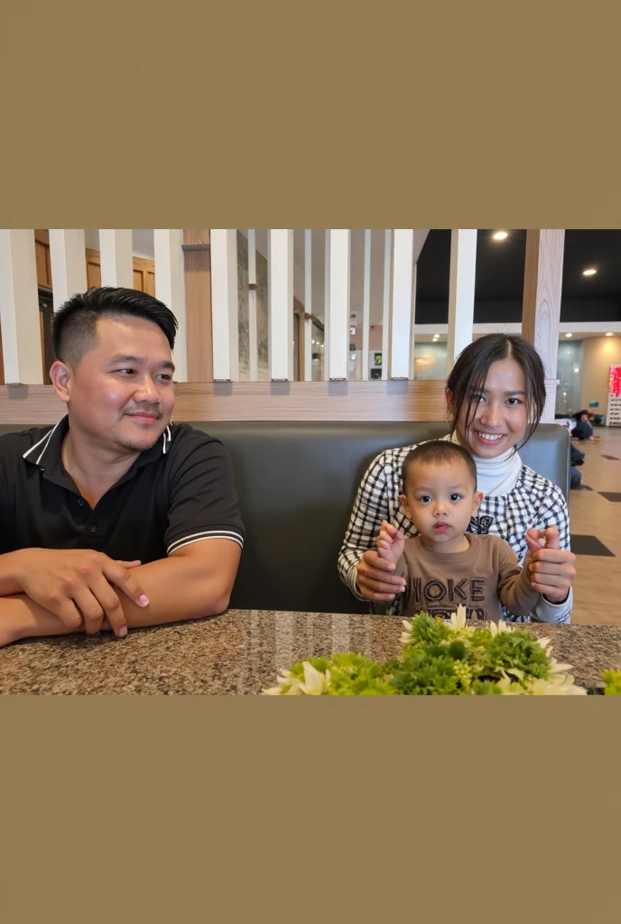 there are two men sitting at a table with plates of food, 8k selfie photograph, very very low quality picture, nixeu and sakimichan, ruan jia and fenghua zhong, shot on nikon z9, taken with sony alpha 9, in front of ramen shop, taken in the early 2020s, fish in the background --auto --s2