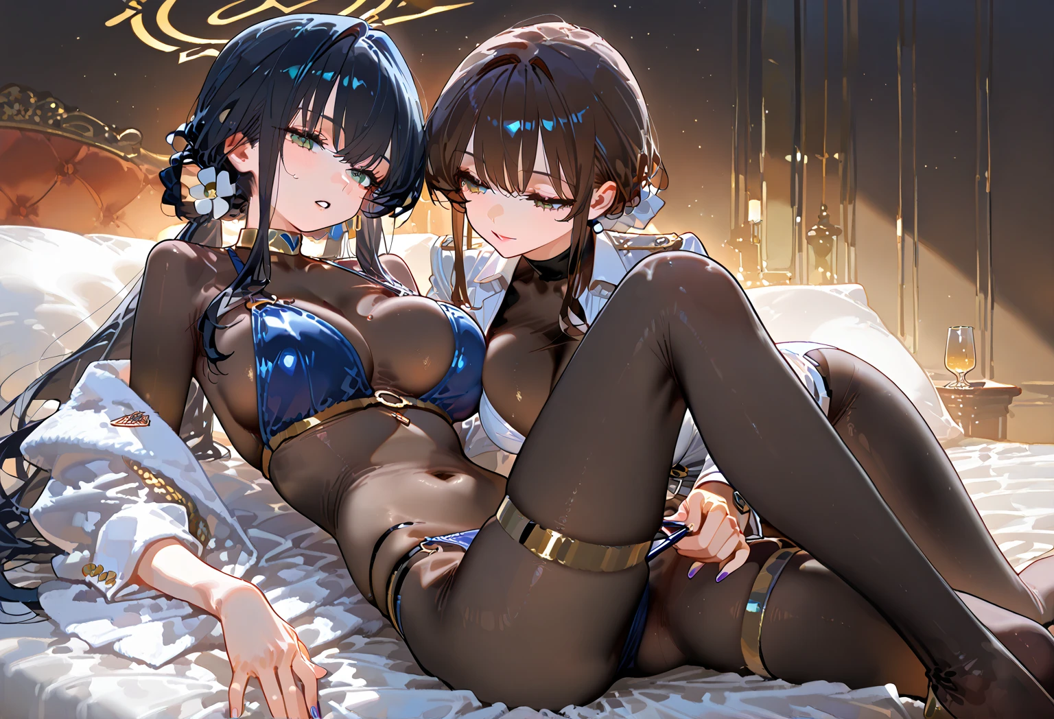 1girl, short bob hair, black hair, small breasts!!, blue eyes, fair skin, excited face, she nude, lot of cum on pussy, full body, full body, Lying, medieval japanese house, very sexy body, detailed face, beautiful detailed eyes, beautiful detailed lips, extremely detailed eyes and face, long eyelashes, intricate details, highly detailed, photo realistic, 8k, best quality, masterpiece, cinematic lighting, dramatic lighting, vibrant colors, fantasy, digital art, concept art