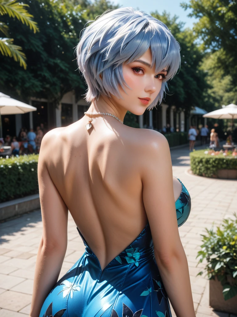 brynhildr lancer fgo,-yeure,princess dress,shyly pose,thoughtful look, pretty round face,tall,very skinny,slender,light blue hair, cross-cut bangs strongly leans to the right,detailed hair,side taken