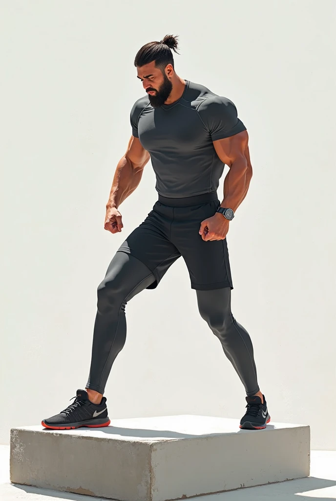 (Create a masterpiece: 1.2),(CGI art:1.3),(realistic:1.5),(After processing:1.3), (Sharp focus:1.3), 1 man, open mouth, smile, (Navy blue round neck shirt:1.3), Navy cargo pants, Korean guy , korean men, (High gloss details), chest muscles, large arm muscles, blood vessel, Big muscles, Broad shoulders, looking at the audience, Balancing the eyes, Seaside, beach, sunlight, running towards the camera