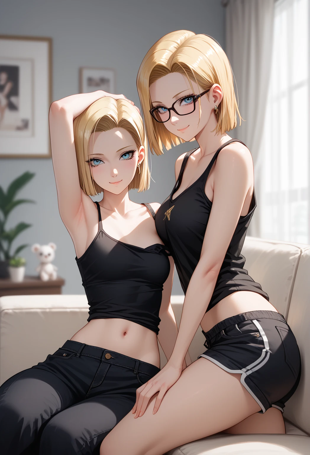 ssmile,dimple,Slightly fat,short detailed hair,wears glasses,adolable,largeeyes --auto