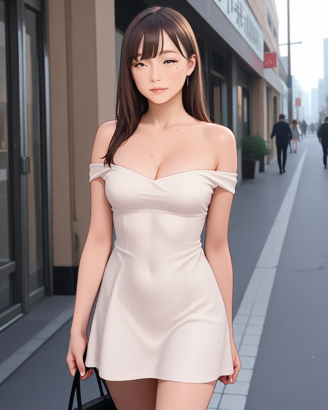 Furry woman walking down the street with purse, 3 d anime realistic, Anime girl cosplay, Photorealistic anime, hyper realistic anime, Attractive cat girl, trending on cgstation, Realistic anime, anime styled 3d, beautiful anime catgirl, , anime catgirl,The chest is transparent,in a bikini