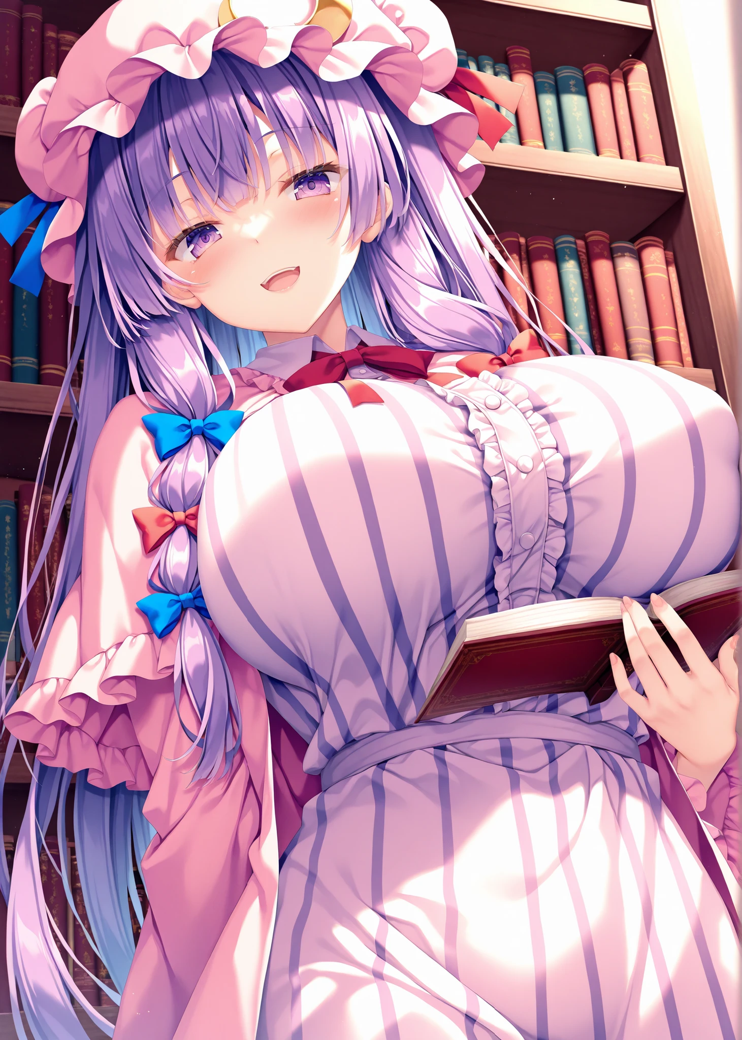 nsfw,1 person,Sweat,White Breath,solo,one piece,Perona,Groin bulge,Valley visible,room,((Big Breasts)),(((Rest your chest on the desk))),Gothic ta Mini Hat