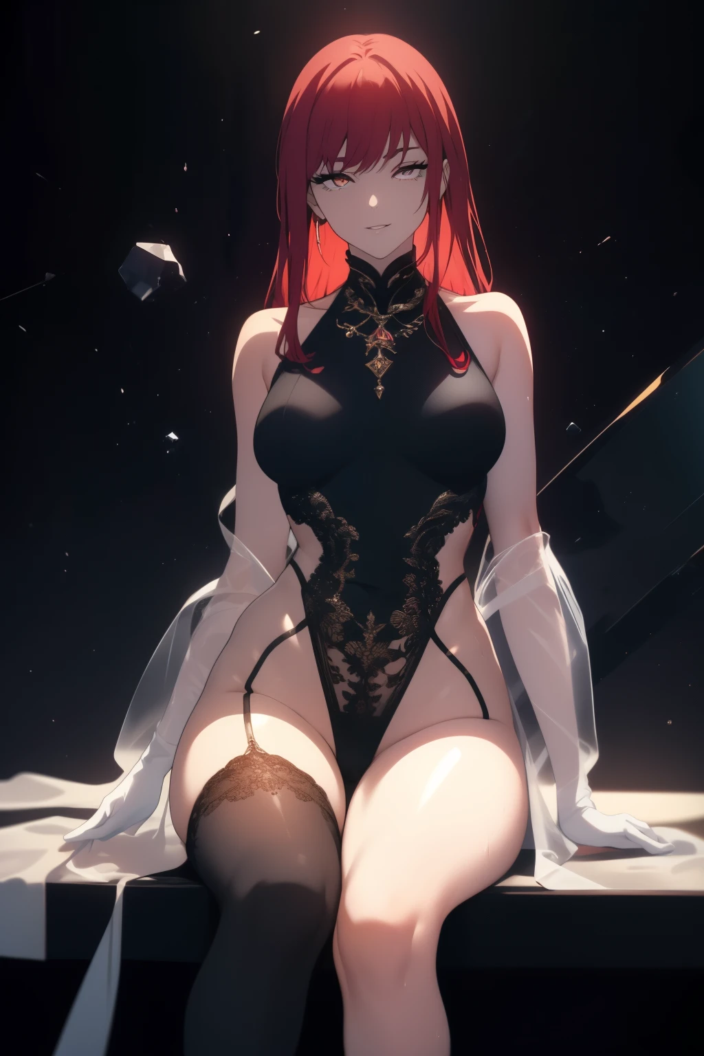 Sakura Haruno from anime Naruto in an elegant corset leotard