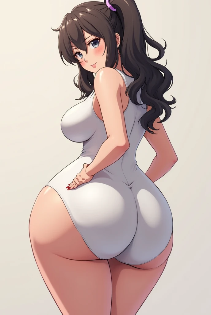 That the woman has big tits and a huge ass that is from anime