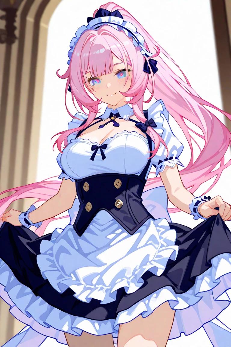 masterpiece,highest quality,(Super detailed),written boundary depth,perfect sentence, Detailed CG,Super detailed,(highly detailed eyes,very cute face,highly detailed face:1.3),beautiful anime girl,(solo girl:1.9),(super huge breasts:1.9),(pink hair,low twin tails:1.5),(light blue eyes:1.3),(smile full of joy:1.3),open your mouth,show viewer,break,(Princess Knight,dress armor,full armor:1.5),white ruffle dress,decorated gauntlets,Decorated armor,shoulder armor,small tiara,Gemstone Brooch,break,castle town,Large city gate,triumphant return of the army,(Are standing,cowboy shot :1.5)